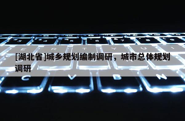 [湖北省]城鄉規劃編制調研，城市總體規劃調研