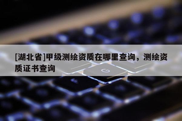 [湖北省]甲級測繪資質在哪里查詢，測繪資質證書查詢