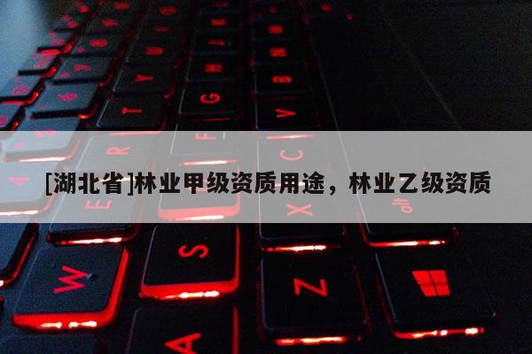[湖北省]林業甲級資質用途，林業乙級資質