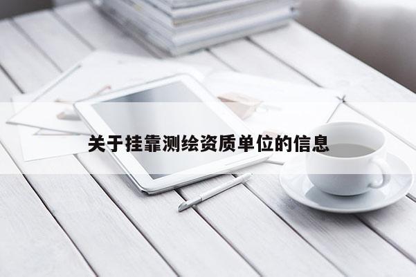 關于掛靠測繪資質單位的信息